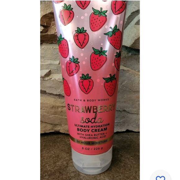 Bath & Body Works STRAWBERRY SODA Body Cream Only New - Picture 2 of 3